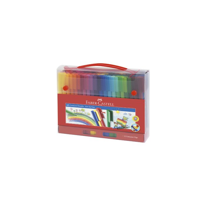FABER-CASTELL Stylo feutre CONNECTOR PEN, coffret de 60