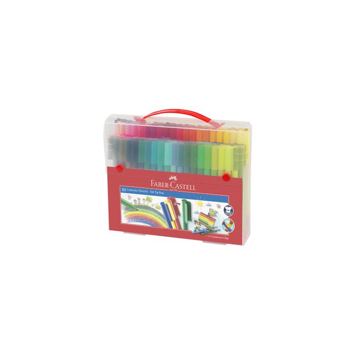 FABER-CASTELL Stylo feutre CONNECTOR PEN, coffret de 80
