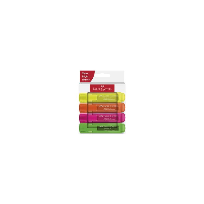 FABER-CASTELL Surligneur TEXTLINER 1546, étui en carton de 4