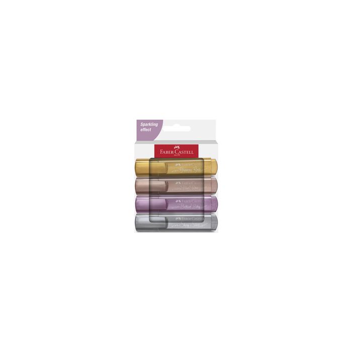 FABER-CASTELL Surligneur TEXTLINER 46 METALLIC, étui de 4