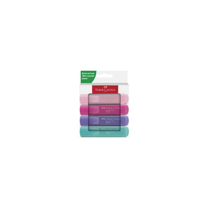 FABER-CASTELL Surligneur TEXTLINER 46 PASTEL, étui de 4