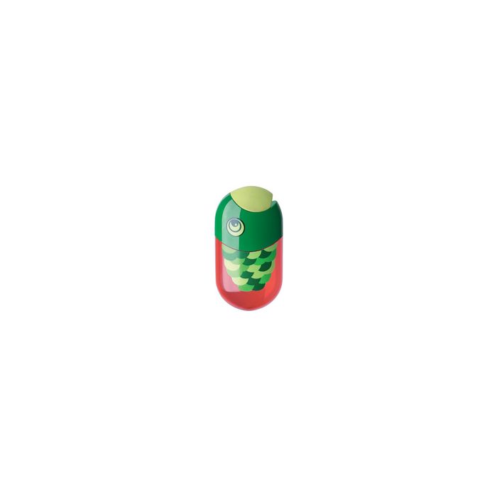 FABER-CASTELL Taille-crayon double "poisson", rouge/vert