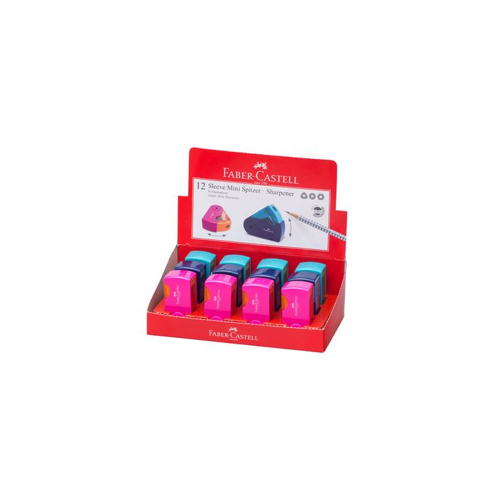 FABER-CASTELL Taille-crayon simple SLEEVE MINI, assorti x12