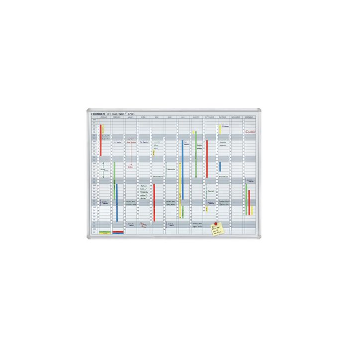 FRANKEN Bande de dates pour tableau planning JK1203, blanc