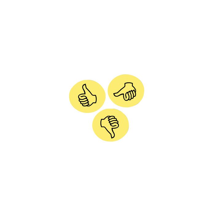 FRANKEN Symbole d'appréciation pour présentation "Pouces"