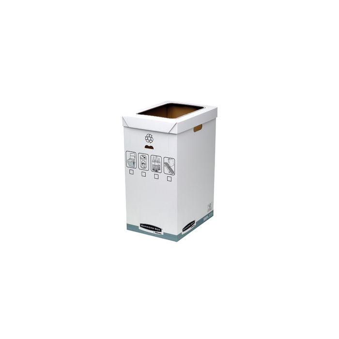Fellowes BANKERS BOX SYSTEM Collecteur de recyclage, blanc x5