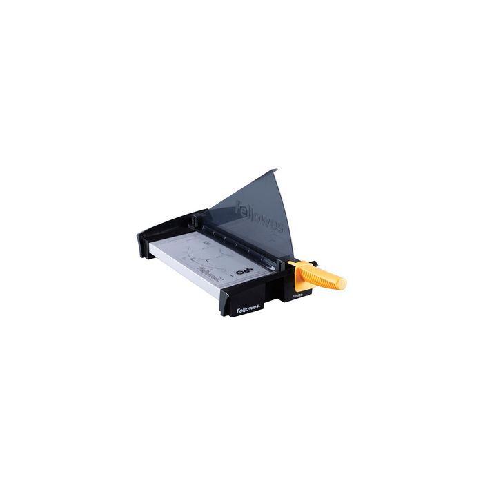 Fellowes Cisaille à levier Fusion, format A4, noir/jaune
