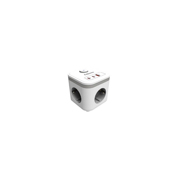 Fellowes Steckdosenwürfel Power Cube, Typ F, weiß