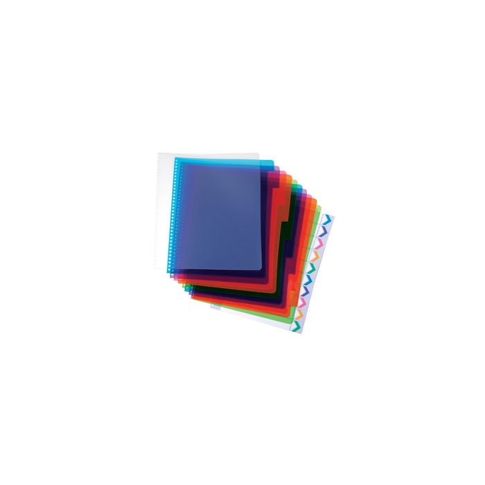 GBC Intercalaires en plastique PolyDividers, A4, 5 touches,