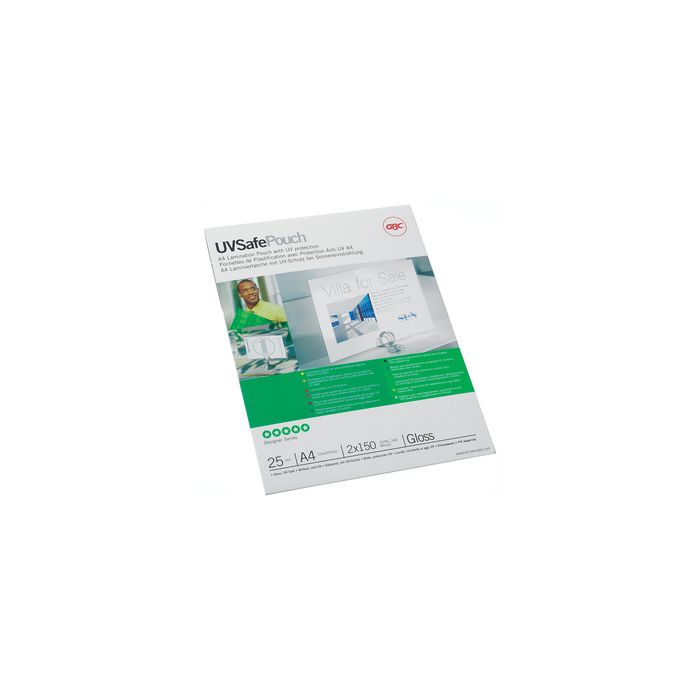 GBC Pochette de plastification UVSafePouch, A4, 300 microns