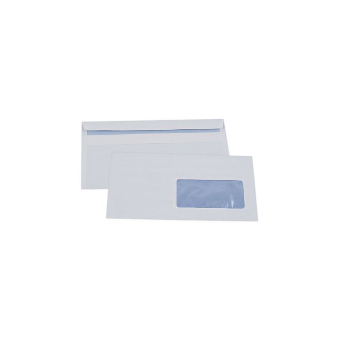 GPV Enveloppes ECO, DL, 110 x 220 mm, avec fenêtre, blanc