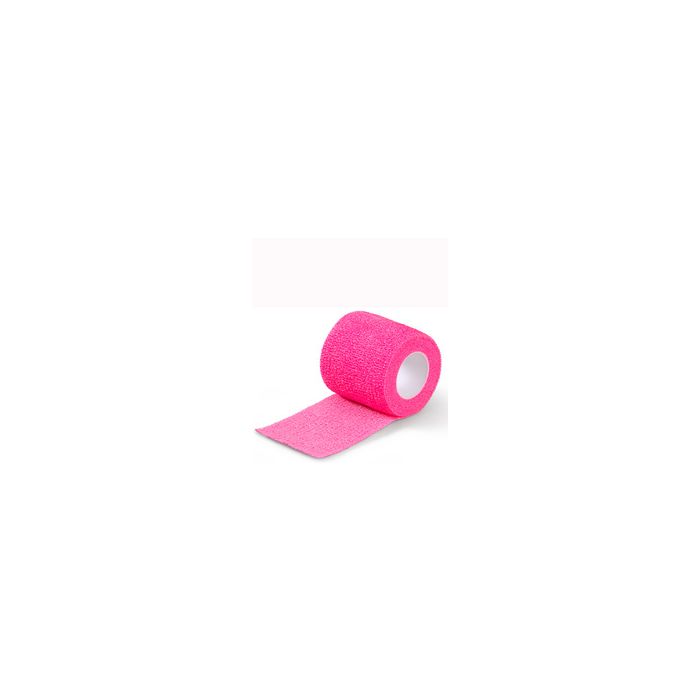 HARO Bande de fixation élastique, 50 mm x 4,5 m, rose vif