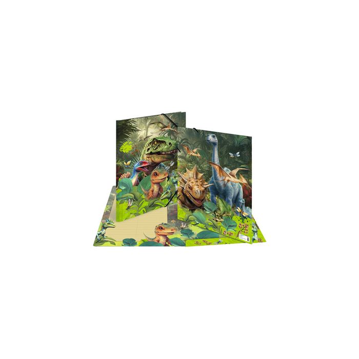HERMA Chemise à élastique "Dino World", carton, A3