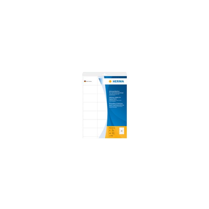 HERMA Etiquette d'adresse, 67 x 38 mm, coins arrondis, blanc