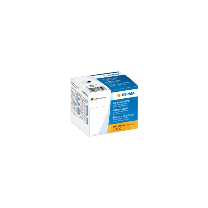 HERMA Etiquette d'adresse, 89 x 42 mm, en continu, blanc