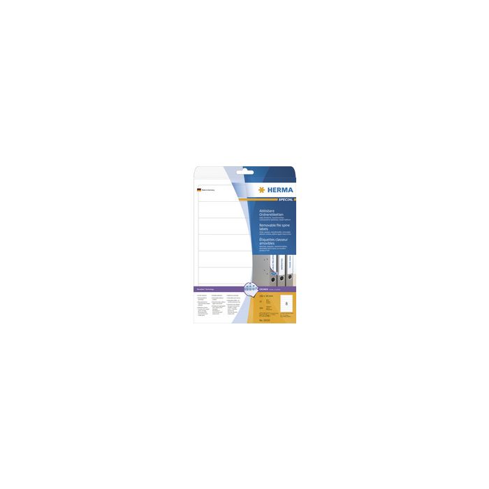 HERMA Etiquette dos de classeur SPECIAL, 192 x 59 mm, blanc