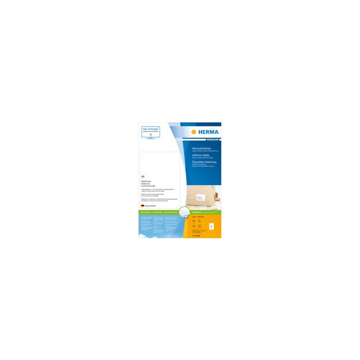 HERMA Etiquette universelle PREMIUM, 105 x 148 mm, blanc