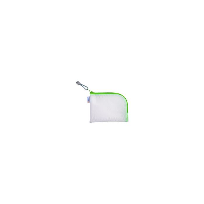 HERMA Pochette à fermeture à zip "Mesh Bags", A7, vert