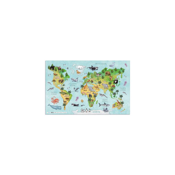 HERMA Sous-main "Carte du monde", (L)550 x (H)350 mm