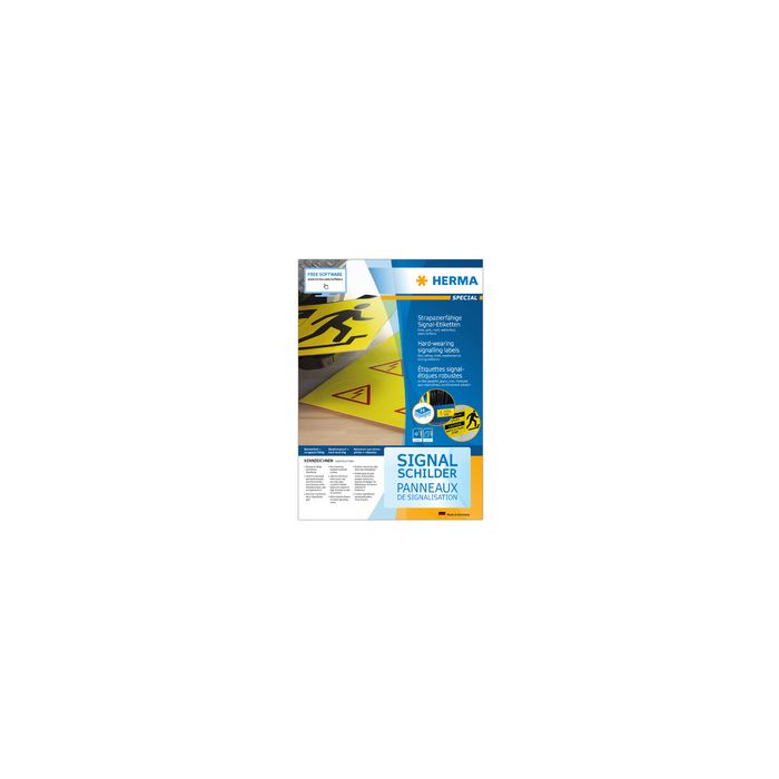 HERMA Étiquette signalétique SPECIAL, 105 x 148 mm, jaune
