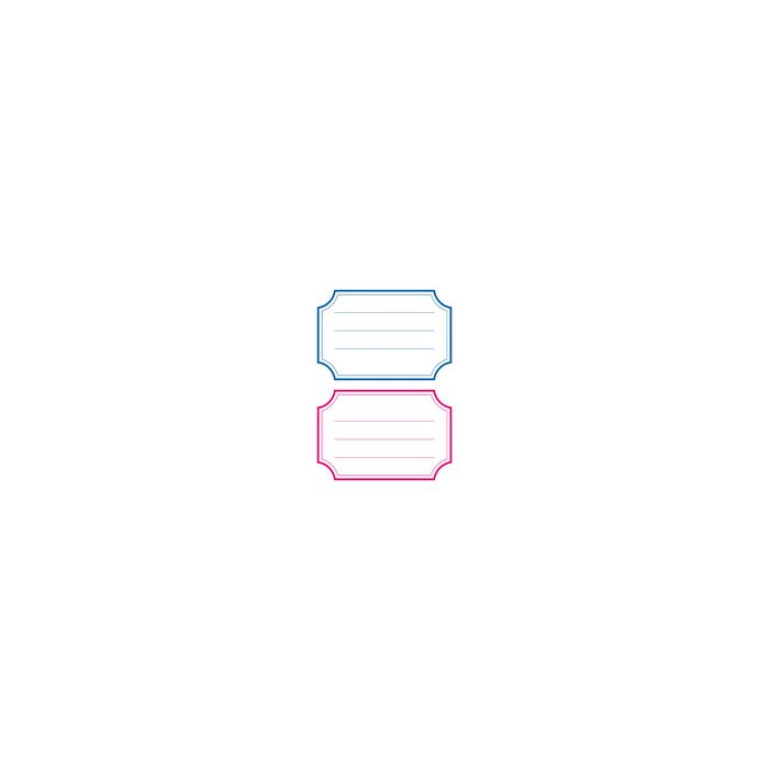 HERMA étiquettes pour livres, 78 x 53 mm, marge bleu / rouge