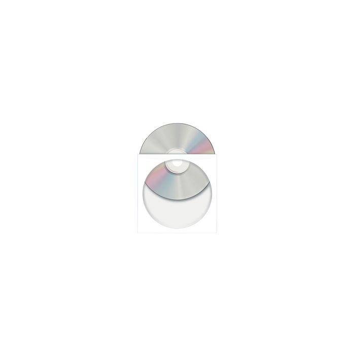 HERMA pochettes papier pour CD/DVD, avec fenêtre, blanc