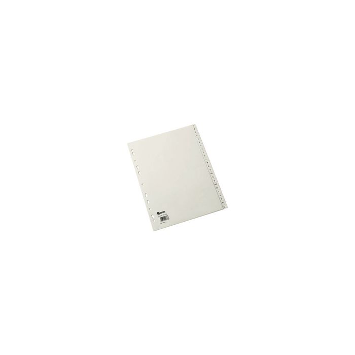HETZEL Intercalaires en plastique, A-Z, A4, PP, gris, 20