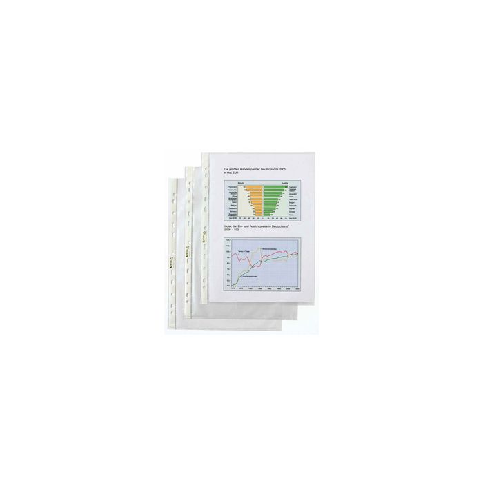 HETZEL pochettes perforées Top Qualité, format A4, en PP,