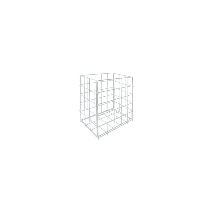 HYGOCLEAN Corbeille à déchets, maille en métal, 20 L, blanc