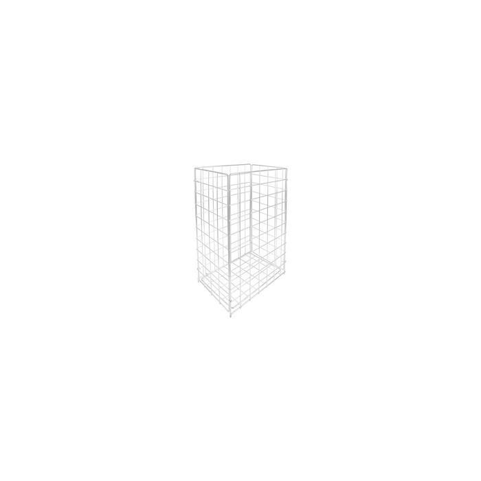 HYGOCLEAN Corbeille à déchets, maille en métal, 60 L, blanc