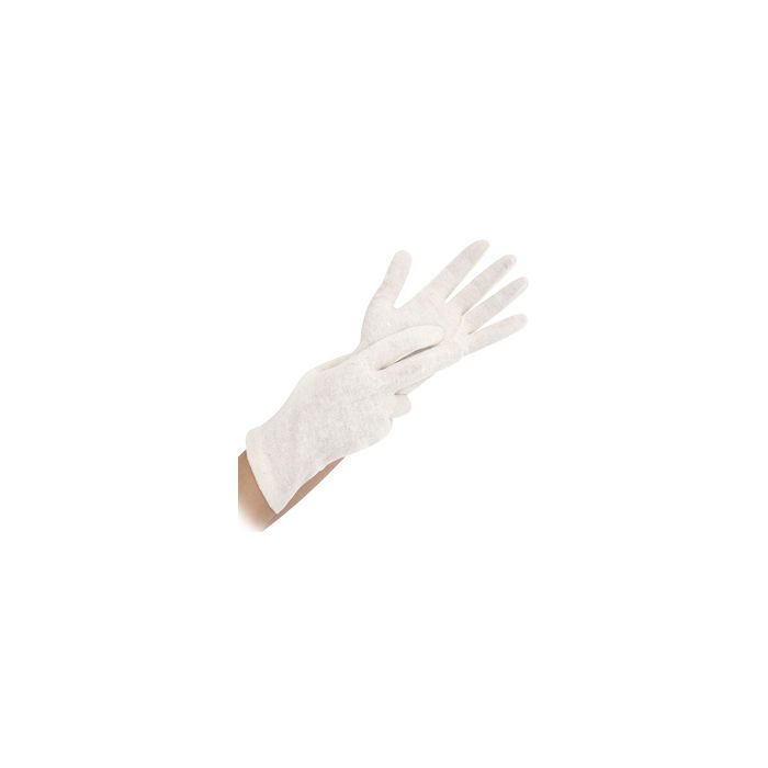 HYGONORM Gant en coton Nature, M, naturel x24