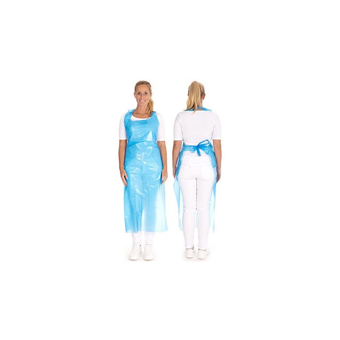 HYGONORM Tablier jetable LDPE, en bloc, 33 my, blanc