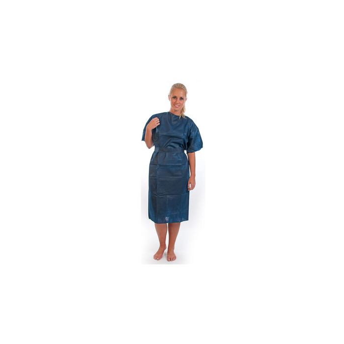 HYGOSTAR Blouse de patient PP, PP non tissé, taille L, bleu x10