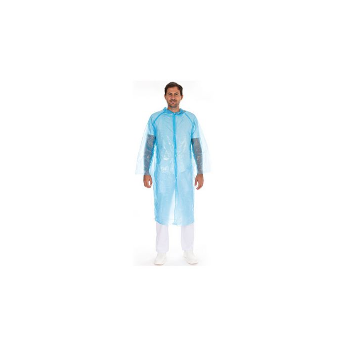 HYGOSTAR Blouse visiteur avec boutons pression, bleu x10