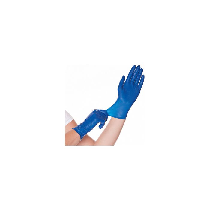 HYGOSTAR Gant en latex Soft Blue, L, sans poudre, bleu