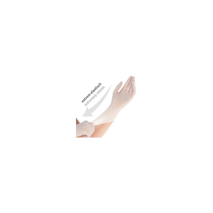 HYGOSTAR Gant en nitrile SAFE SUPER STRETCH, L, blanc
