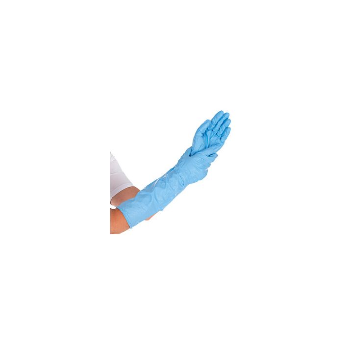 HYGOSTAR Gant nitrile EXTRA SAFE SUPERLONG, M, bleu