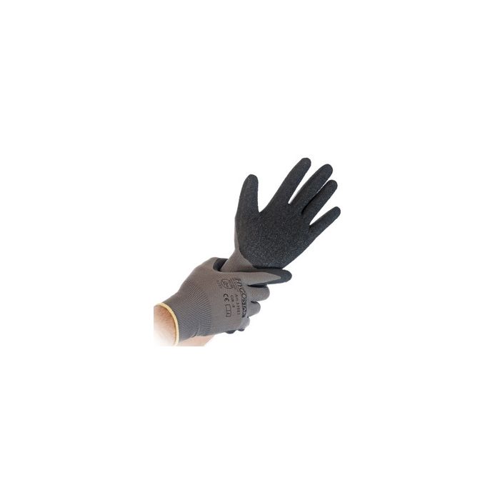 HYGOSTAR Gant à mailles fines Skill, M, gris/noir x12