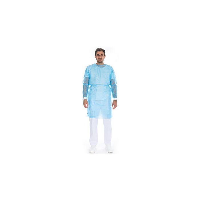 HYGOSTAR Sur-blouse en PP pour visiteurs/patients/personnel x10