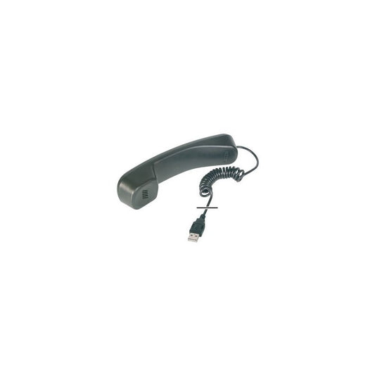 DIGITUS Combiné téléphonique USB, noir, Plug-and-Play
