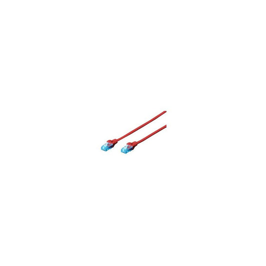 DIGITUS Câble patch, Cat. 5e, U/UTP,  2,0 m, rouge