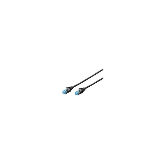 DIGITUS Câble patch Cat. 5e, SF/UTP, 0,5 m, noir