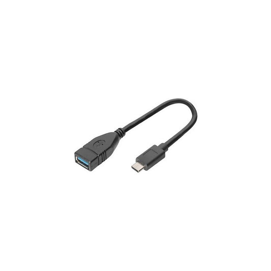 DIGITUS Câble adaptateur USB 3.0, USB-C - USB-A, 0,15 m
