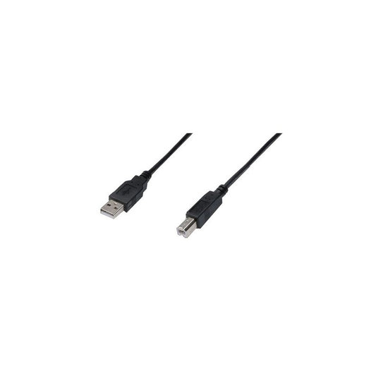 DIGITUS USB 2.0 Kabel, USB-A - USB-B Stecker, 3,0 m, schwarz