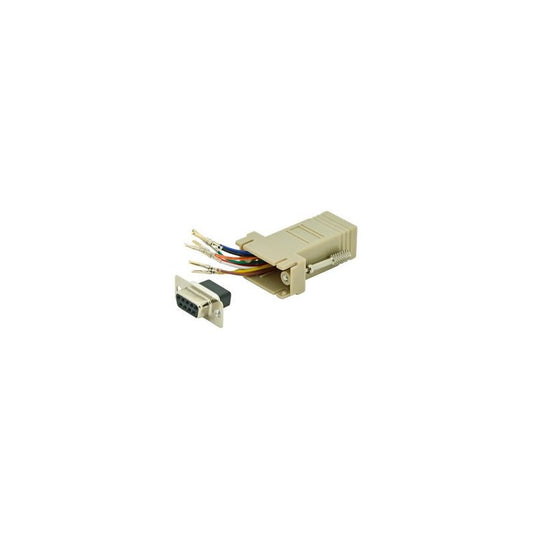 DIGITUS Adaptateur RS 232, femelle DB9 - femelle RJ45, beige