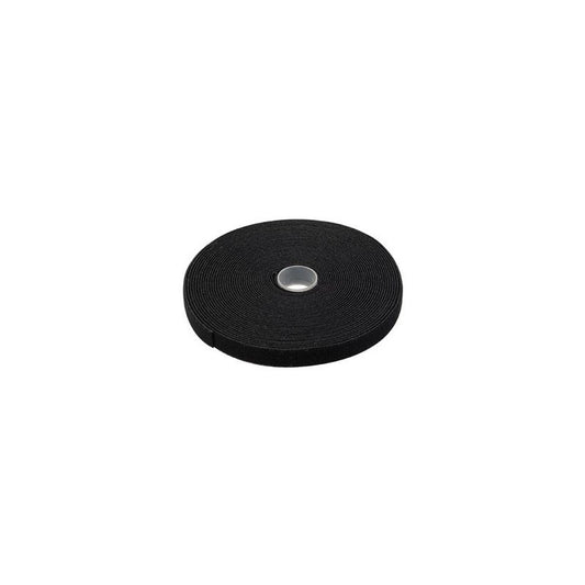DIGITUS Lien auto-agrippant sur rouleau, 10 m, noir
