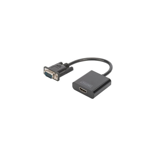 DIGITUS Convertisseur VGA - HDMI + Audio, noir