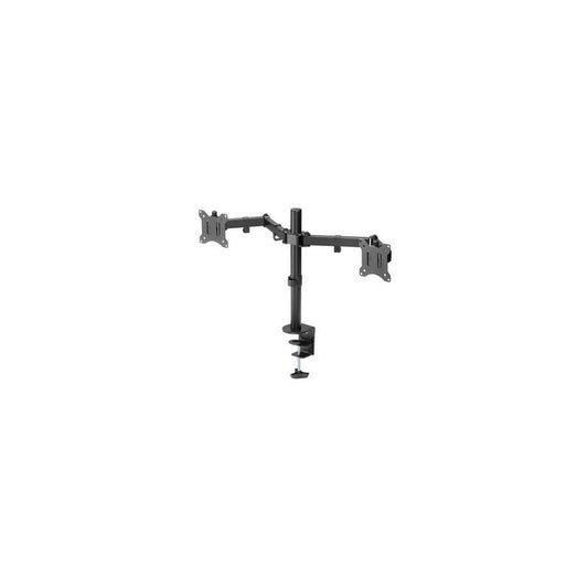 DIGITUS Support double écran universel, fixation par serrage