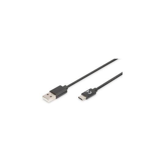 DIGITUS Câble de connexion USB 2.0, USB-C - USB-A, 1,8 m
