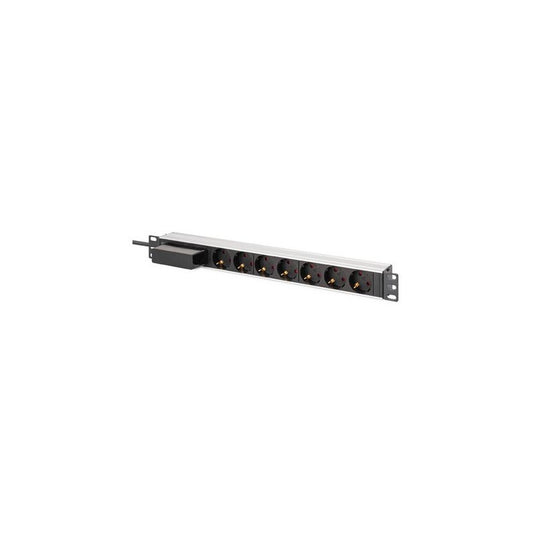 DIGITUS 19" Steckdosenleiste, Aluminiumprofil, 7-fach